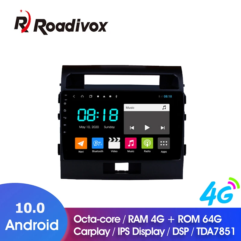 9 &quotAndroid 10 0 ОЗУ 4 Гб ПЗУ 64 ГБ для Toyota Cruiser FJ 2007 2017 автомобильный Dvd Gps навигатор Радио