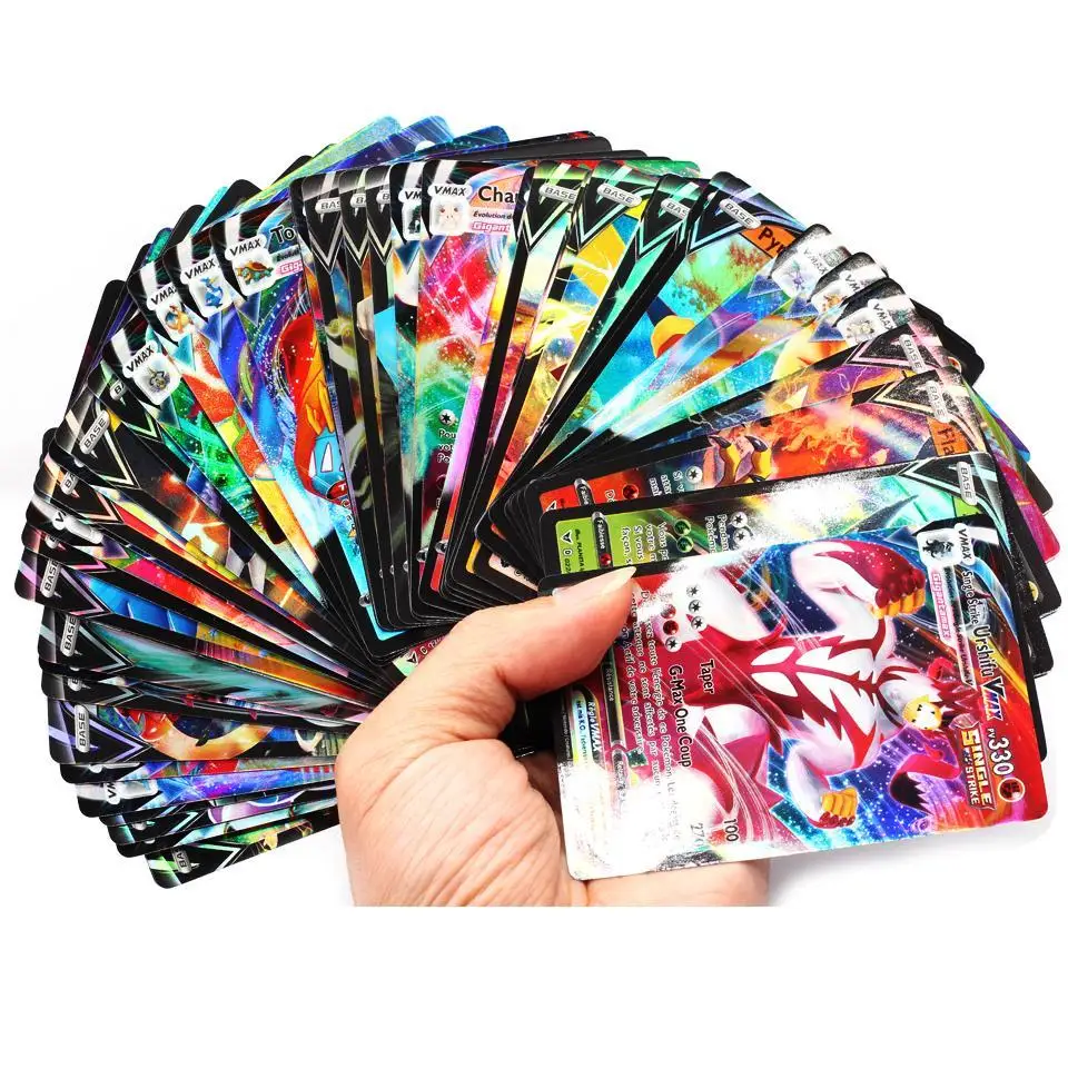 

100Pcs Carte Pokemon Battle Francaise Styles GX MEGA Shining Card Game Battle Carte Trading Cards Game Children Pokemons Toys
