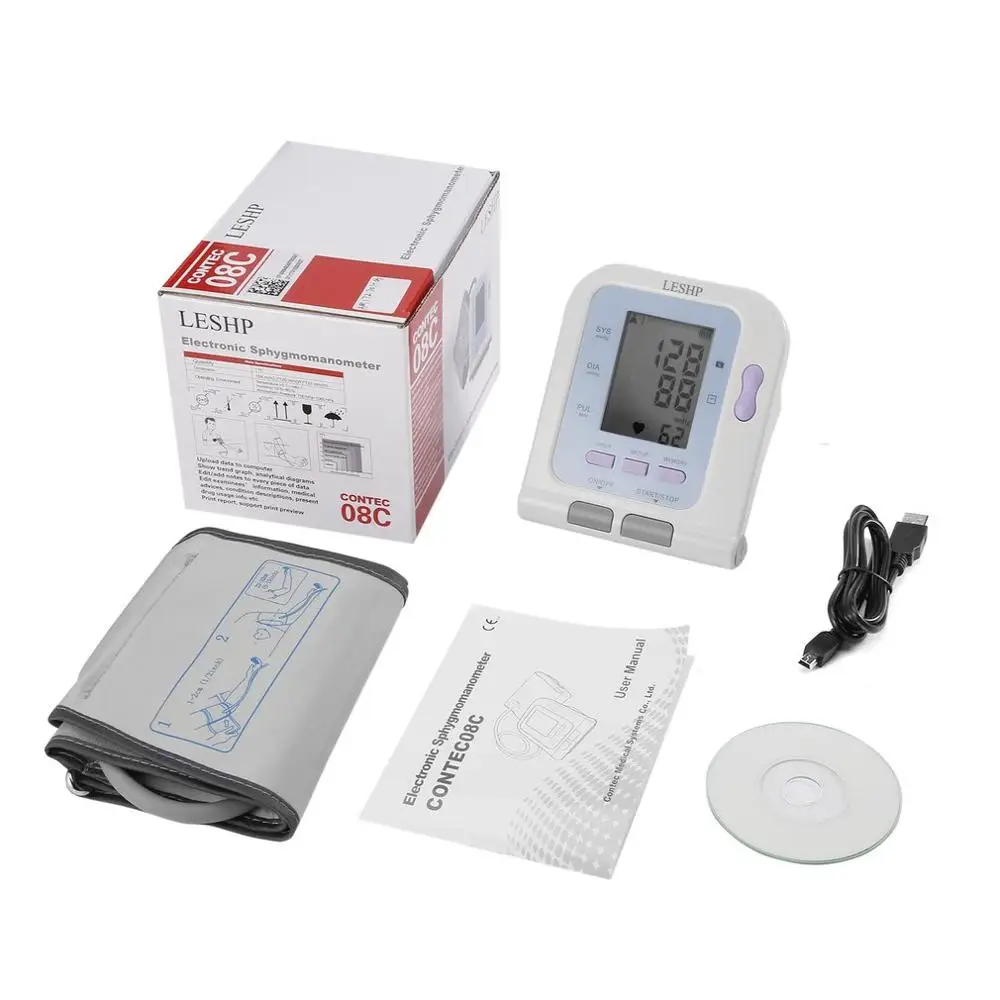 Сфигмоманометр электронный автоматический с манжетами и ЖК дисплеем 2 8