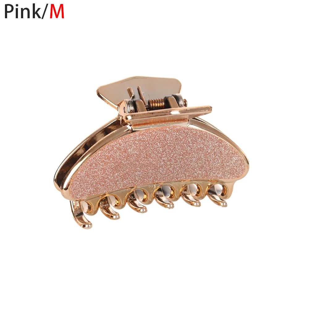 pink M Новинка, модные женские заколки для волос, акриловые шпильки для волос, одноцветные женские заколки для волос, крабы, Когти для волос, женские аксессуары для макияжа и мытья волос - Цвет: pink M