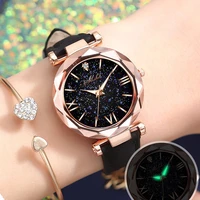2022 fashion stars women watch luminous charming little point frosted belt watch dotted with roman scale luxury reloj mujer