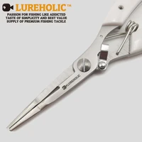 lureholic fishing accessories mini pliers tool for small slip ring of lures stainless steel fishing plier braid line cutter