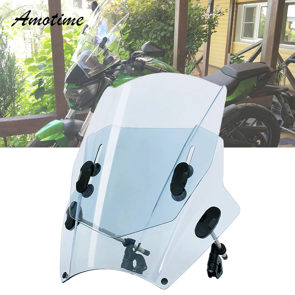 Motorcycle Windscreen Windshield Universal For Yamaha MT125 FZ1 FZ6 FZ8 FZ8N XJ6 MT-01 MT03 MT09 MT07