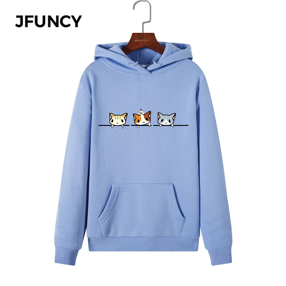

JFUNCY 2020 новый принт Женская толстовка с длинным рукавом Осенний пуловер женский свитер с капюшоном женские повседневные толстовки спортивн...
