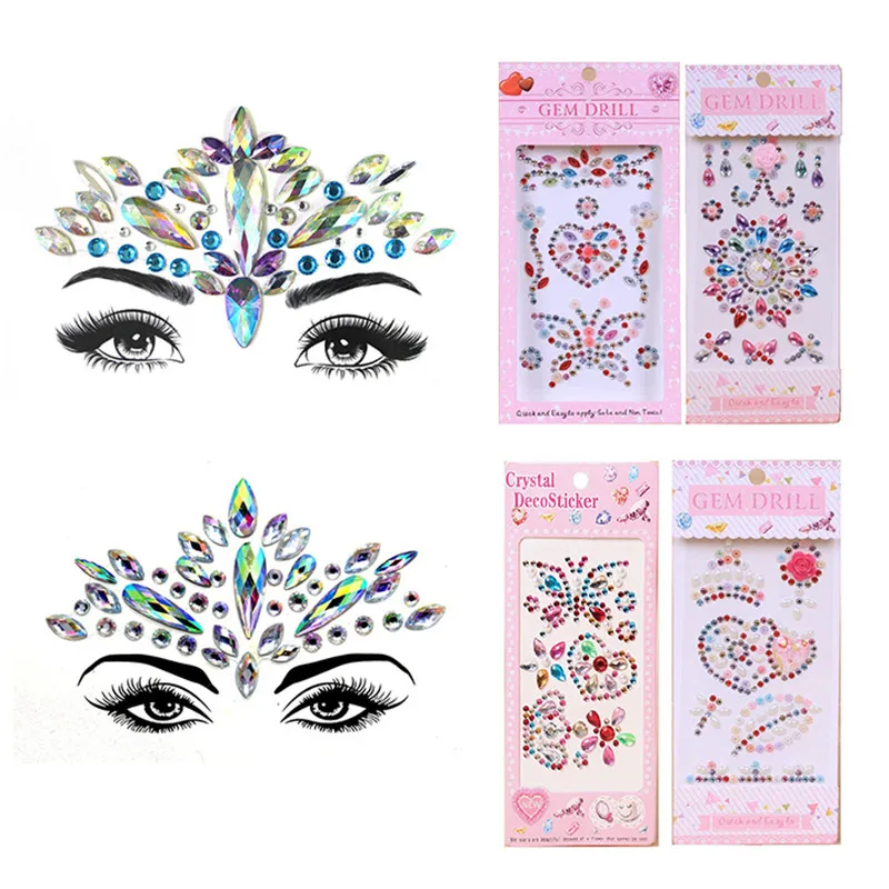 Красочные Стразы Кристальные наклейки для украшения лица мобильного телефона
