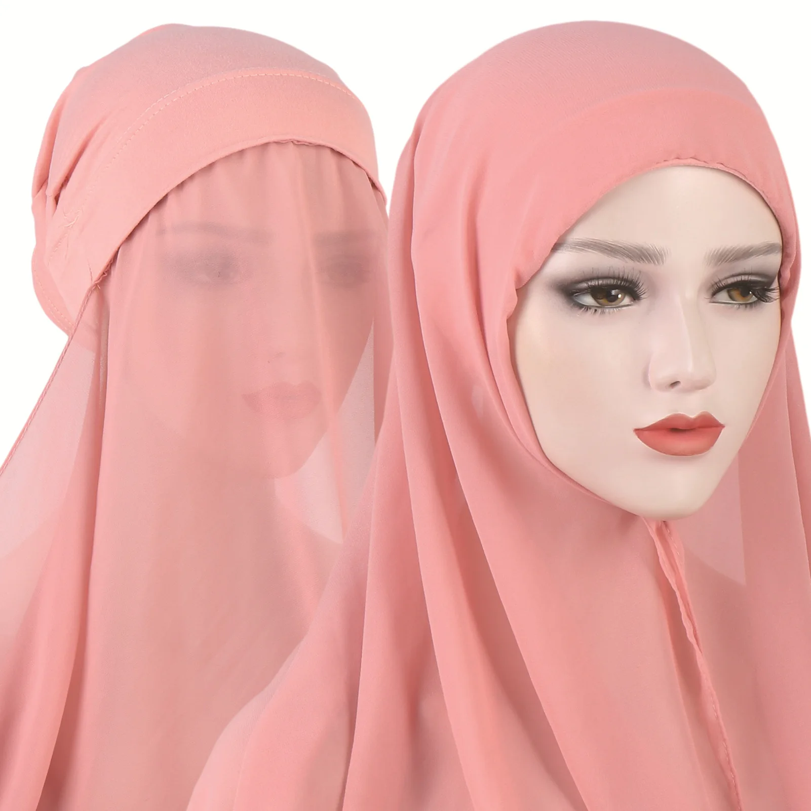 

Новинка 2022, мусульманский шифоновый хиджаб, шарф, Однотонный женский головной платок, мусульманский головной платок, женский головной плат...