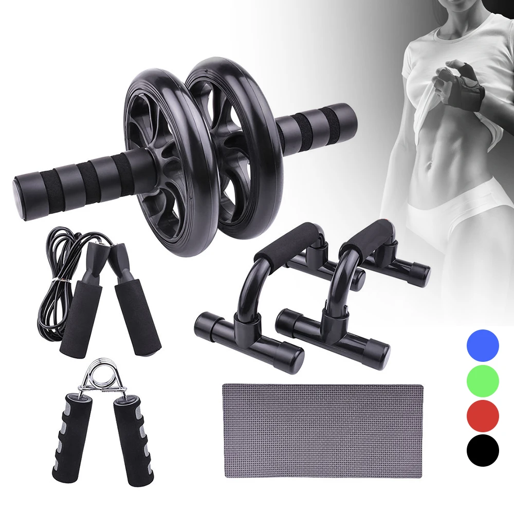 

Абдоминальное колесо Ab, ролик для коленей, захват, скакалка, подставка для пуш-ап, набор для дома, тренажерного зала, фитнеса, телескопически...