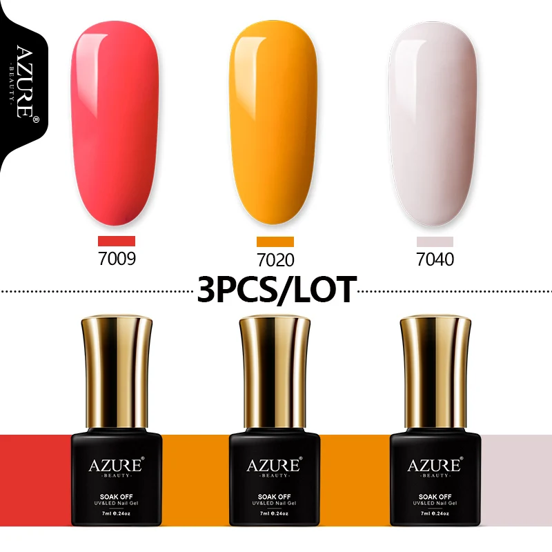 AZURE BEAUTY Гель-лак для ногтей Гель-лак UV Led Soak Off 4 шт./лот Гибридный лак комплект гель-лака Vogue лазурный гель лак-эмаль для ногтей - Цвет: 10
