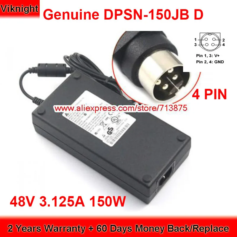 Оригинальный адаптер переменного тока DELTA Φ D 48V 3.125A для DPSN-150JB 10-порт GIGABIT POE