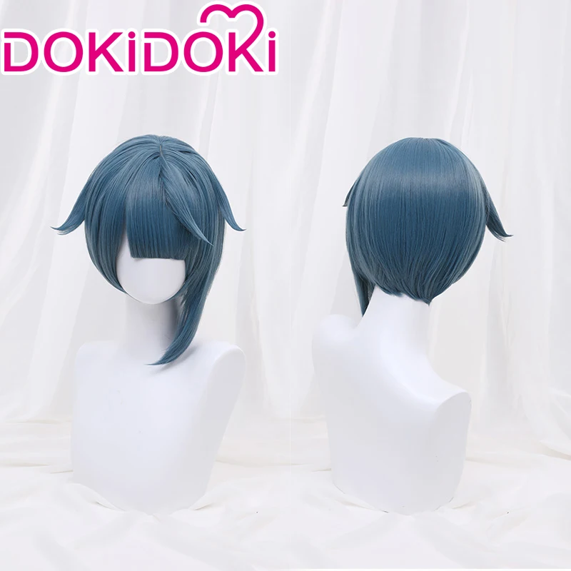 Парик Xingqiu из игры Genshin Impact Косплей докидоки Хэллоуин косплей парик Xing Qiu волосы -