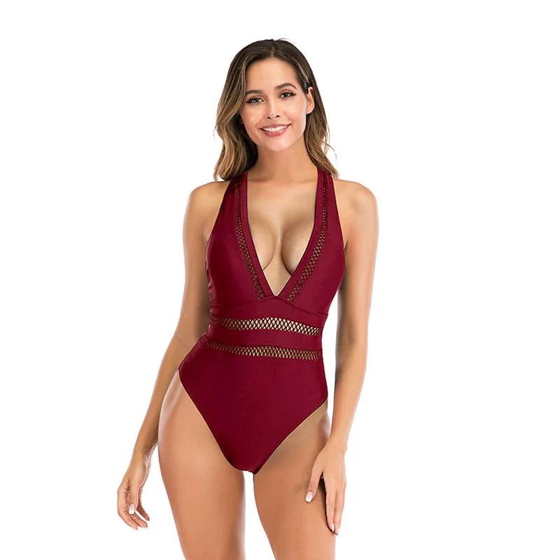 Летний женский купальник сексуальное Сетчатое бикини с вырезами женское пляжное