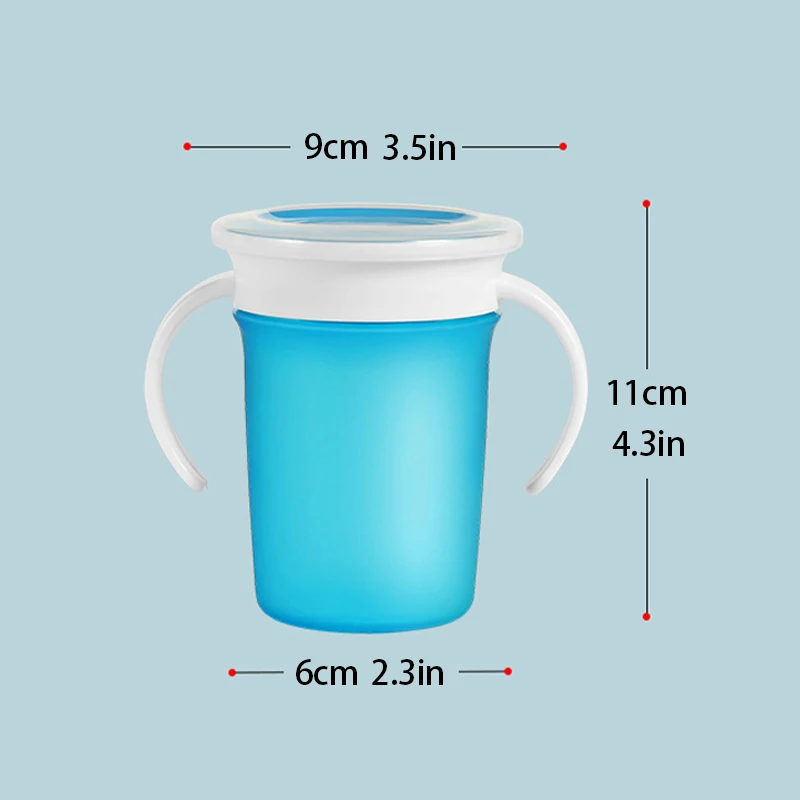 Пищевая силиконовая чашка для детей с защитой от дросселя на 360 градусов двойная