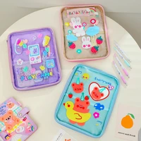 transparent jelly bear ipad tablet pc bag for 10 2 10 5 11 inch pvc waterproof pencil bag cosmetic storage bag pouch sleeves