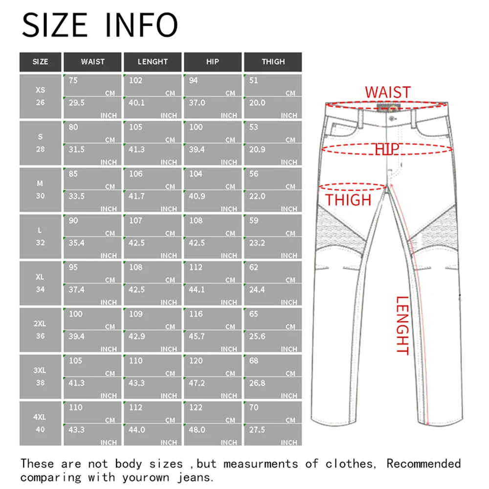 

HEROCAR Men Skinny Motorcycle Pants Motocross Protective Gears Racing Riding Camo Trousers Off-road Travel Moto Pants