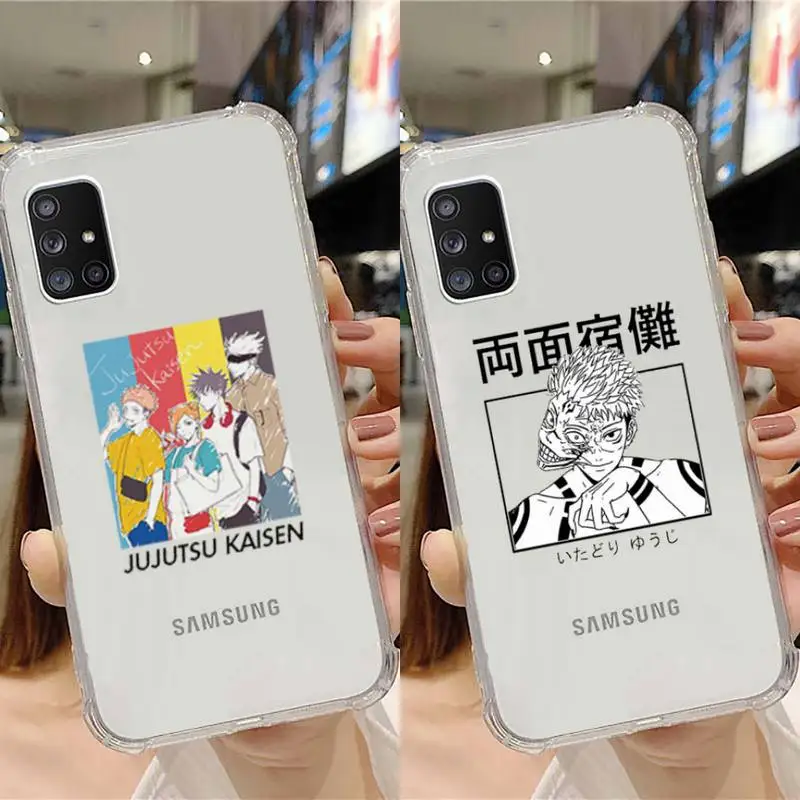 

Jujutsu Kaisen Japan anime Phone Case Transparent For Samsung Galaxy A S Note 9 10 51 50 71 70 80 20 21 30s ultra plus