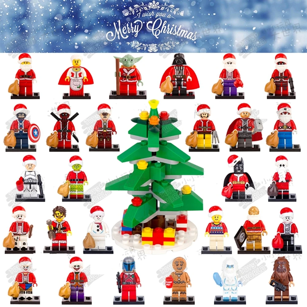 Рождественские Мини фигурки супер герои Звездные войны Джокер Дарт Вейдер