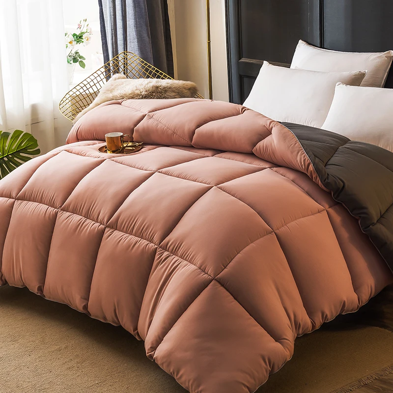 

High Quality Thicken Winter Comforter Hot Sales Very Warm bed duvet Cheap and comfortable quilt AB side patchwork Comforter CF