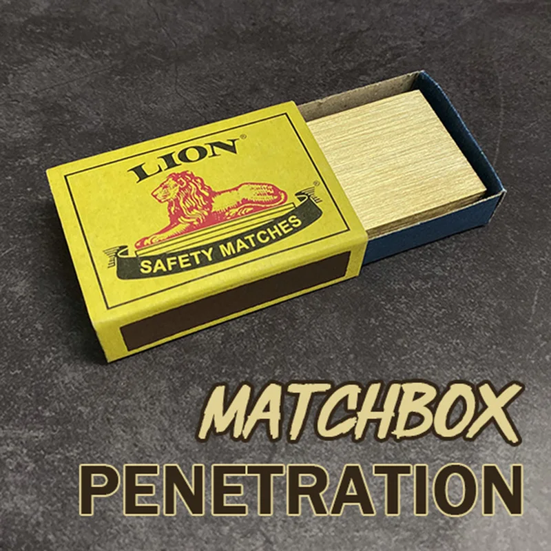

Matchbox Penetration Magic Tricks Needle Through Brass Block Magia Magician Close Up Illusions Gimmick Props Funny Mentalism