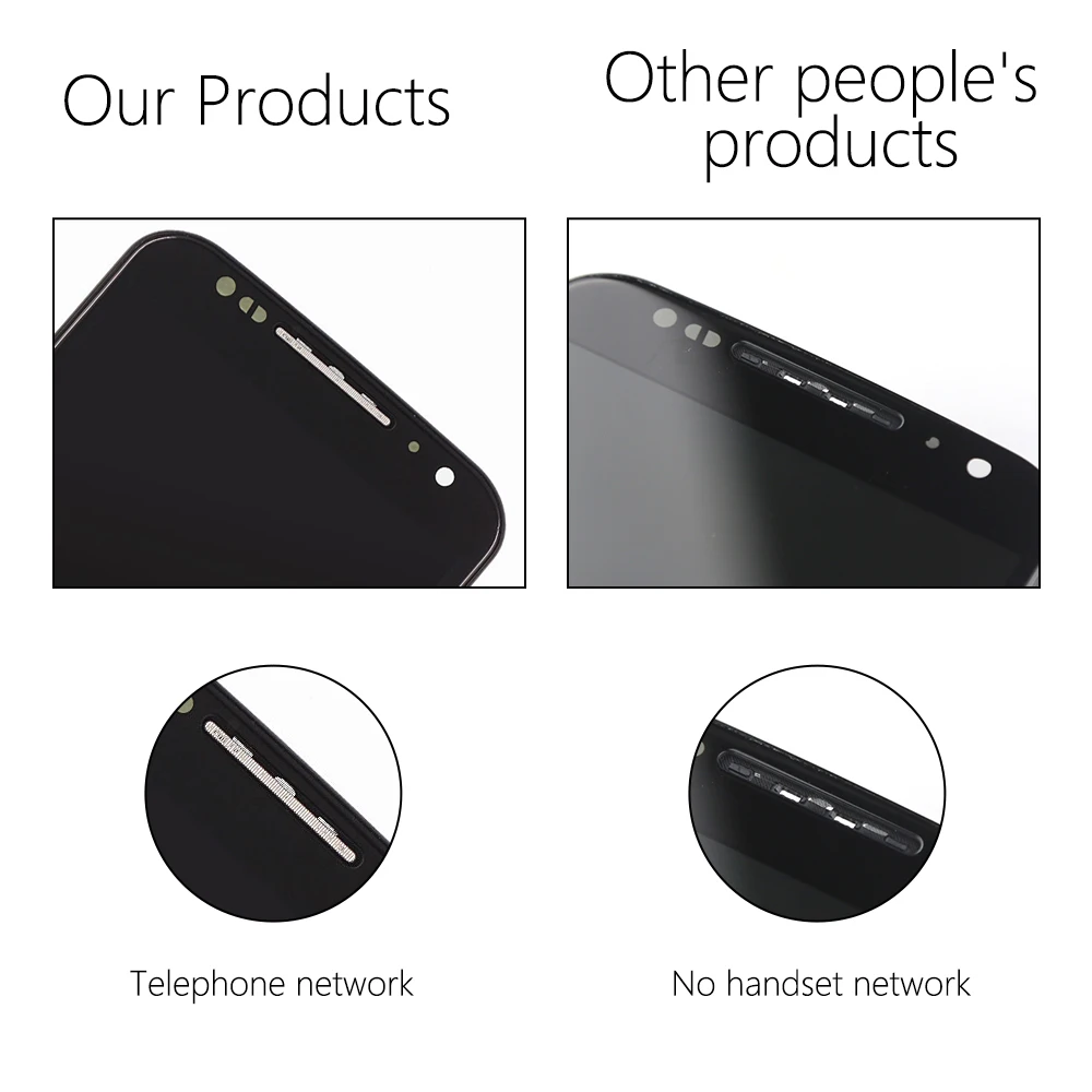 Для Motorola MOTO X2 XT1092 XT1096 XT1097 ЖК-дисплей сенсорный экран с рамкой дигитайзер сборка для Moto X 2 lcd