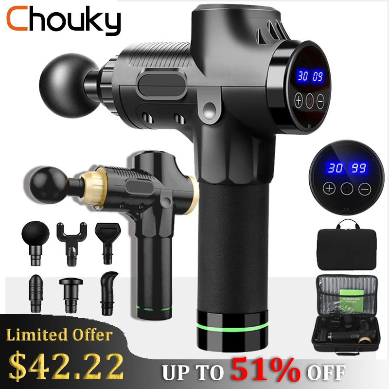 Высокочастотный массажный пистолет перезаряжаемый Электрический массажер для