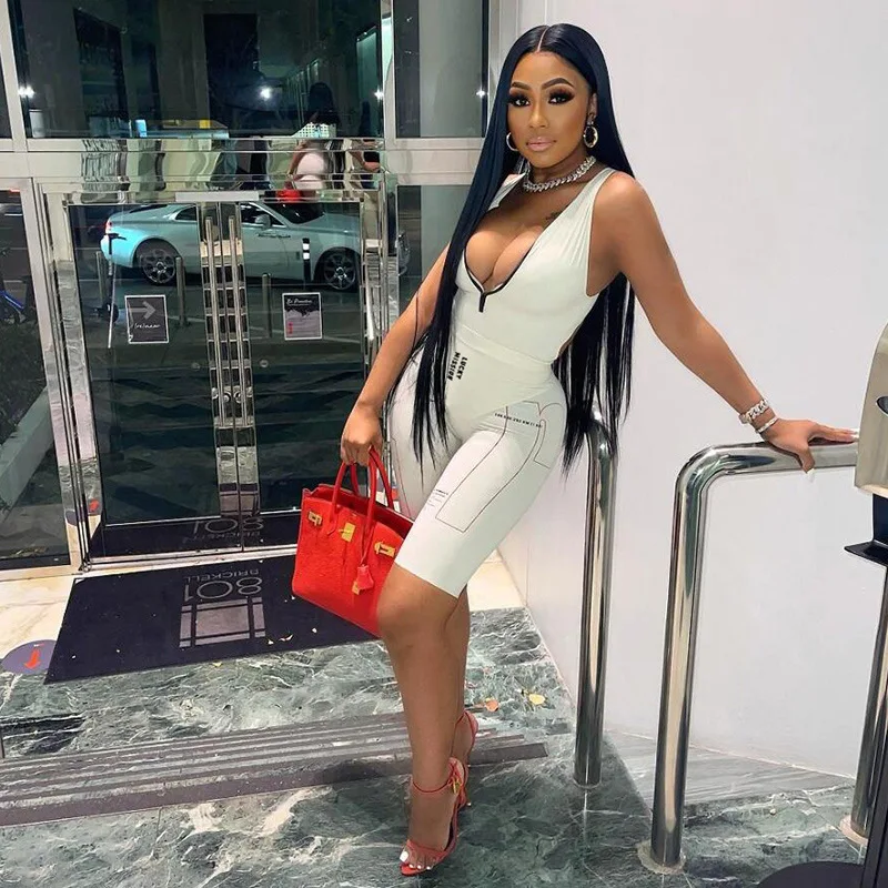 

Женский облегающий кардиган на молнии, повседневный спортивный комбинезон с высокой талией, V-образным вырезом и надписью, лето 2021