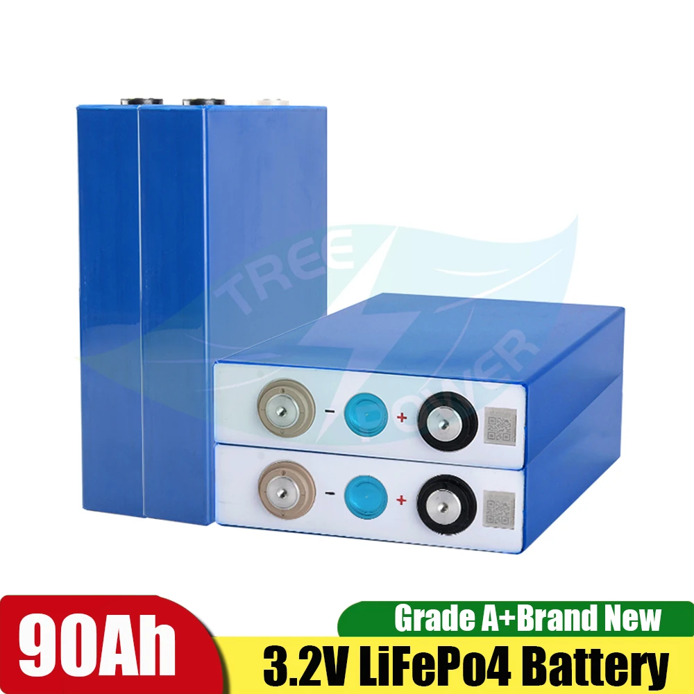 Литий-фосфатная ячейка класса А LiFePO4 90 Ач 3 2 В для самостоятельной сборки 12 24