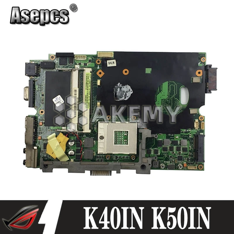 Asepcs K40IN K50IN материнская плата для ноутбука For Asus X8AIN X5DIN K40IP K50IP K40I K50I K40 K50 тестовая