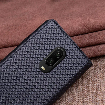 

Genuine leather magnetic mobile phone bag for OnePlus 6T magnetic flip cover for OnePlus 6 phone bag standing case funda capa
