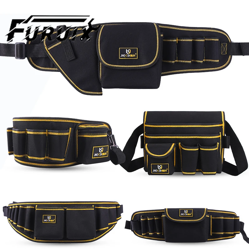

Multi-function Waist Tool Bag & Professional Repair Tools Organizer Hardware Tool Pocket Wrench Pliers Storage Bag