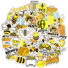 Наклейки на стену в виде милой пчелы, 50 шт., Мультяшные животные Творческий декор для стен для холодильника, ноутбука, туалета, переключателя, панели, аксессуаров для спальни