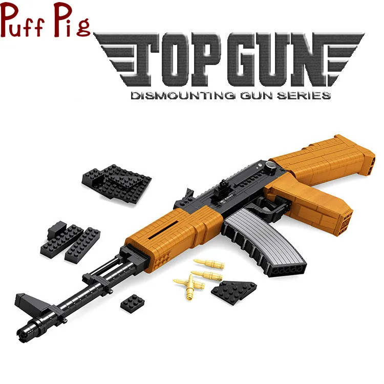 Модель штурмового пистолета AK 47 617 шт. собранные игрушки имитация игры CS Adventure