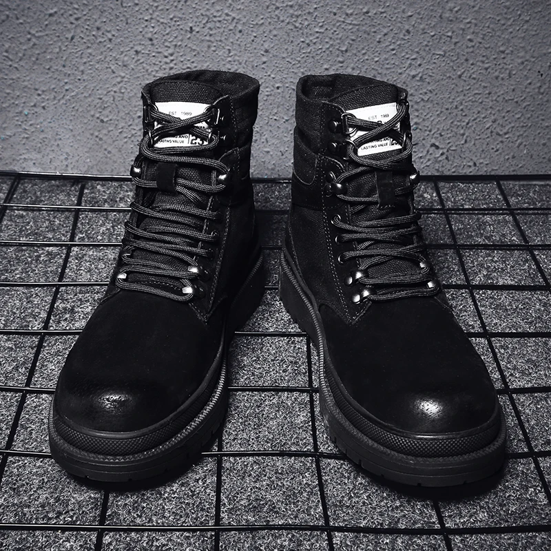 Новинка 2019 мужские повседневные Ботинки Martin популярная обувь с высоким берцем