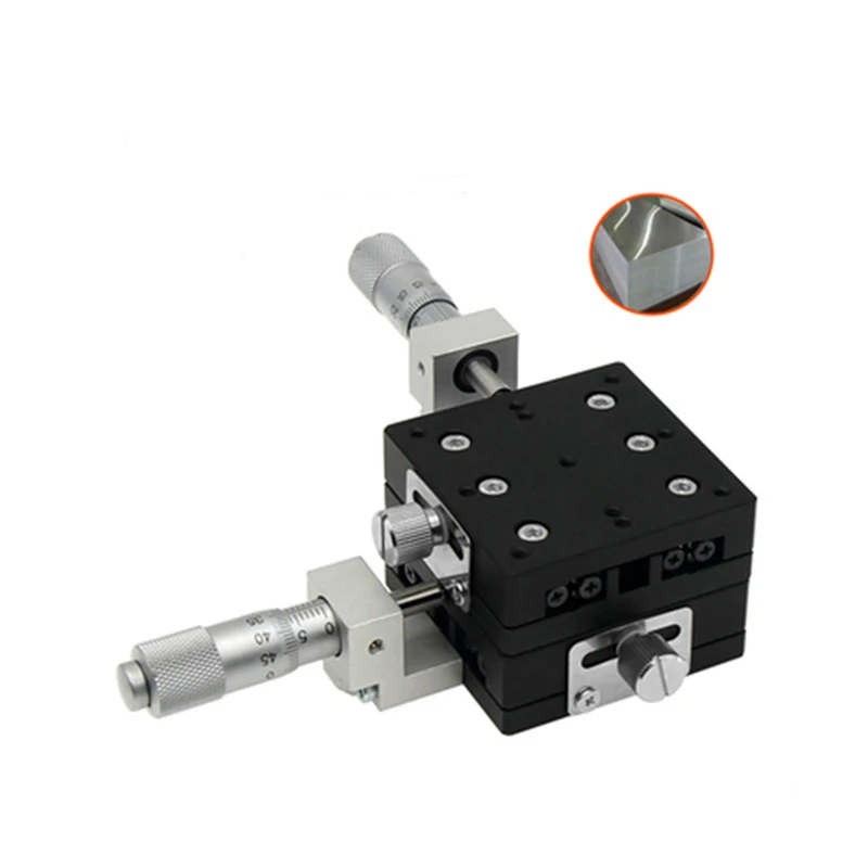 Ось XY 60*60 мм обрезки станция ручная сменная платформа линейная стадия