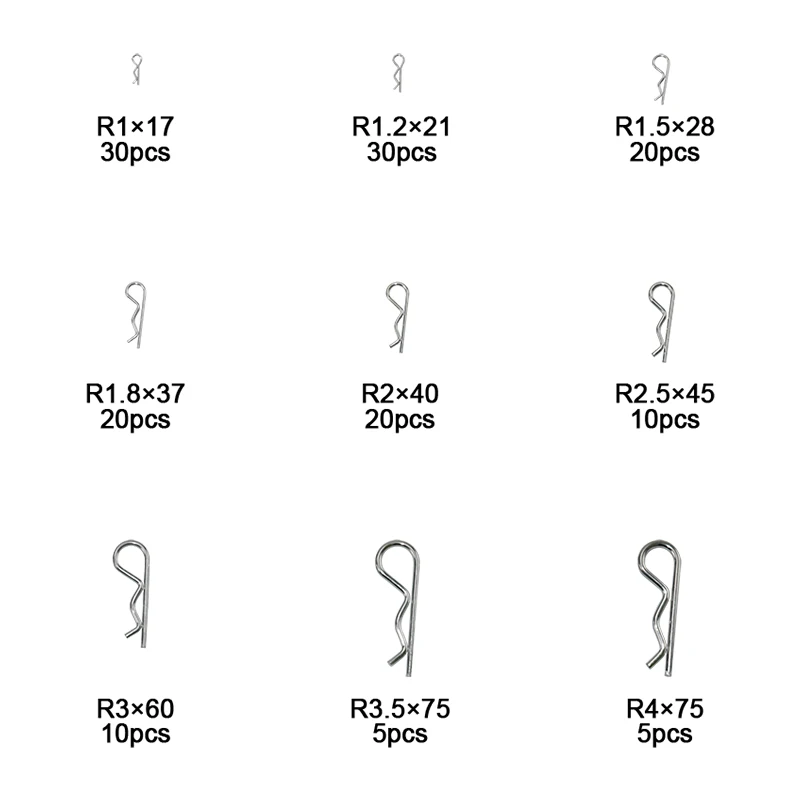 Набор зажимов из углеродистой стали R 150 шт. антикоррозийная шпилька для фиксации