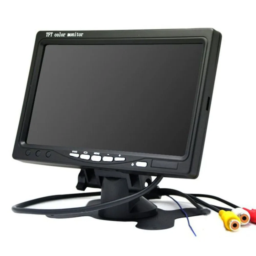 

7 Inches Back-up Imager Set With Camera On-board Display For Car Safety Driving Use Black