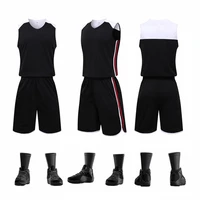 throwback boy mens basketball jersey sets blank team college pockets clothes tracksuit adult sports training suit uniform print