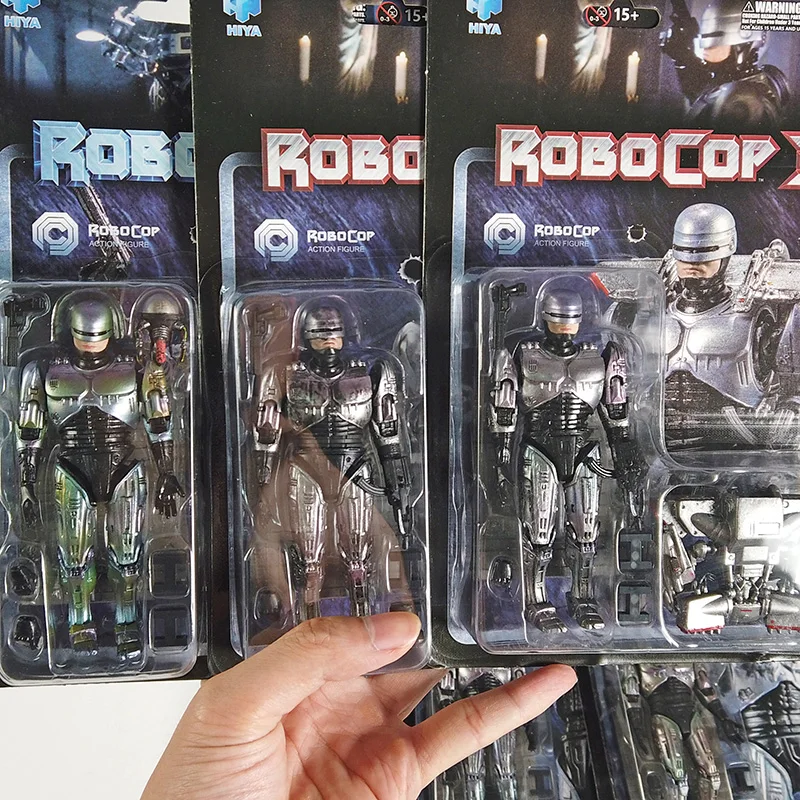Hiya игрушки RoboCop 1/18 масштаб 4 дюйма ПВХ Acton фигурка подвижная Коллекционная модель