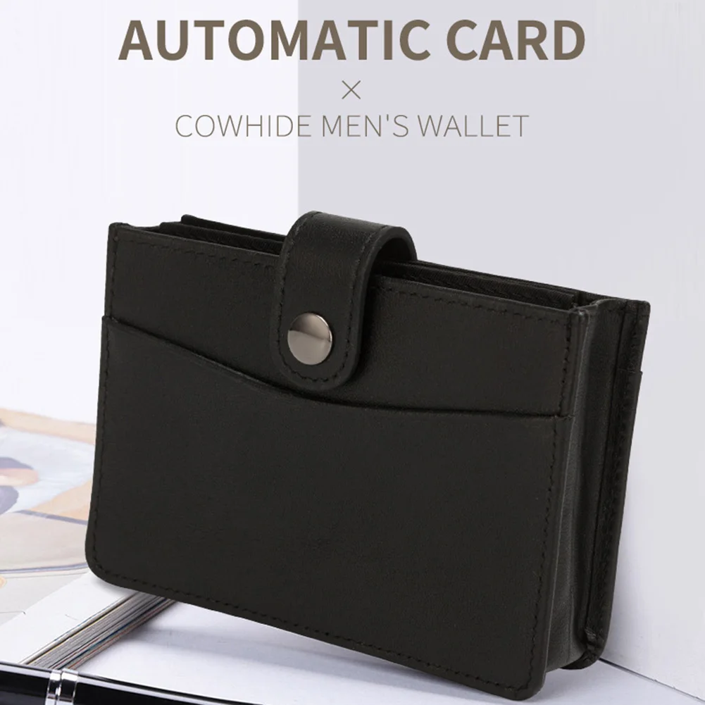 

Men Women Wallet Multi Slots Leather Cards Holder Multi-function Telescopic Cards Holder Durable and Large Capacity J55