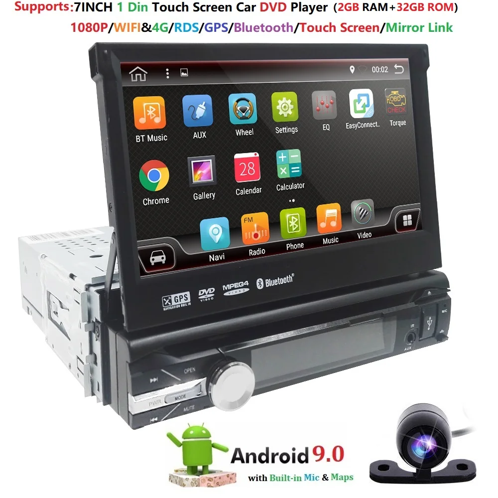 7 &quotУниверсальный 1din Авторадио Android 9 0 автомобильный DVD мультимедийный плеер для