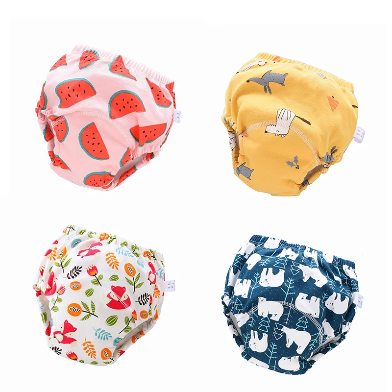 Многоразовые Дышащие штаны для новорожденных 6 слоев марля тканевые моющиеся