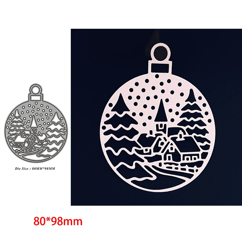 

Christmas snow scene tag Metal Cutting Dies 2021 New Diy Die Molds Scrapbooking Paper Making Die Cuts Crafts