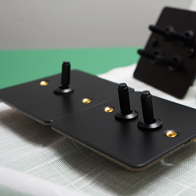 Черная полоса 110-250 В электрические розетки светильник переключатель