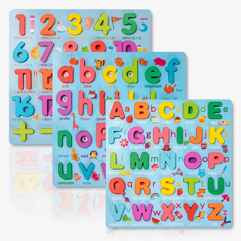 

ABC Puzzle Wooden Toys Early Learning Jigsaw Letter Alphabet Puzzle Preschool Educational Baby Toys for Children Gifts