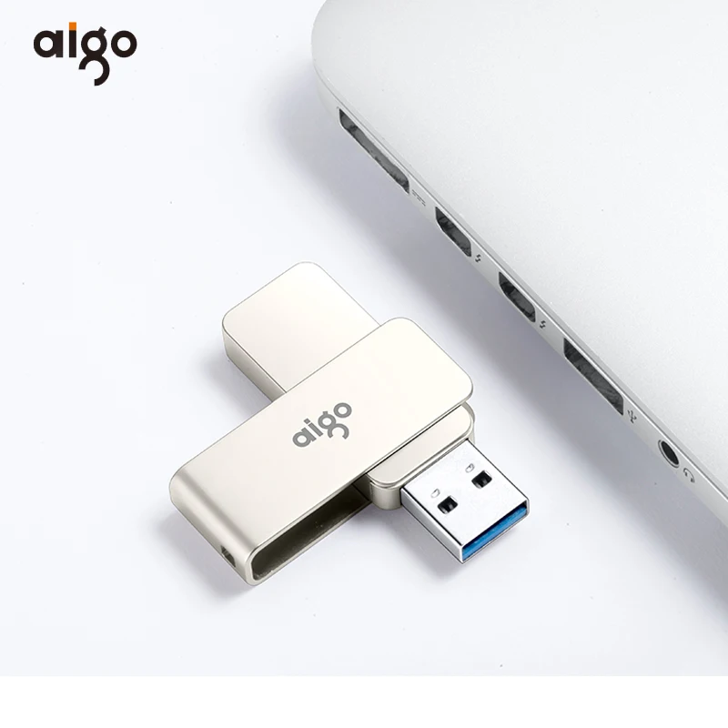 Высокоскоростной флеш накопитель Aigo на 32 ГБ металлический usb 3 0 с возможностью
