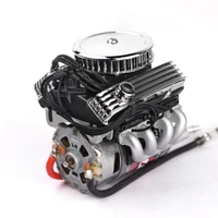 1pcs f82 v8 simulate radiator cooling fan electric engine motor for 110 scale rc car axial scx10 90046 trx4 redcat gen8