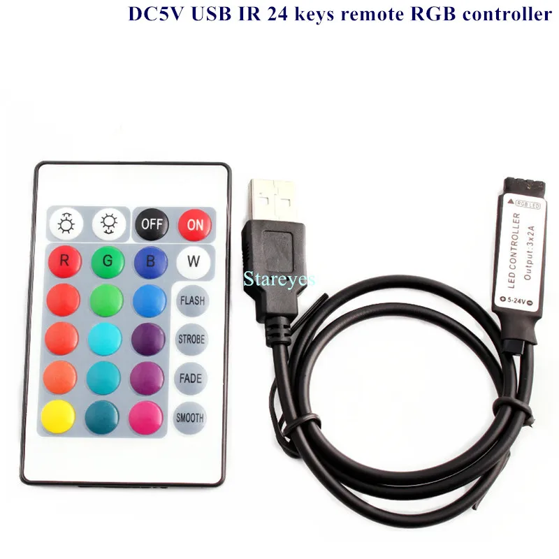 30 шт. DC5V USB светодиодный RGB Управление Ipad Mini 3 клавиши Диммер ИК 24 RF 17 клавиш Bluetooth