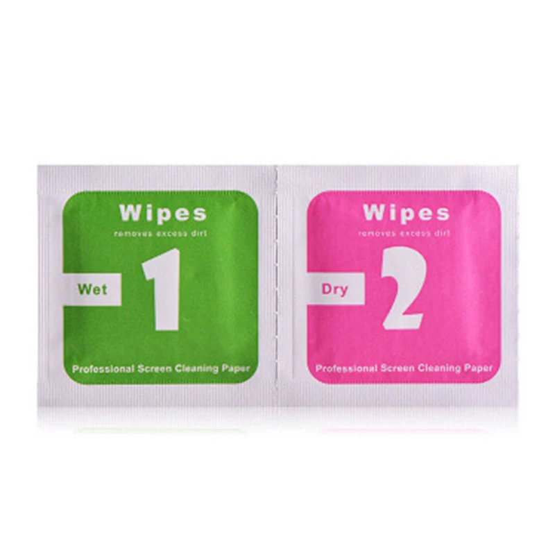 

1000 wet and 1000 dry Camera Lens LCD Tempered Screens Protector Dust Removal Wet Dry Cleaning Cloth Wipes Papers for iPhone