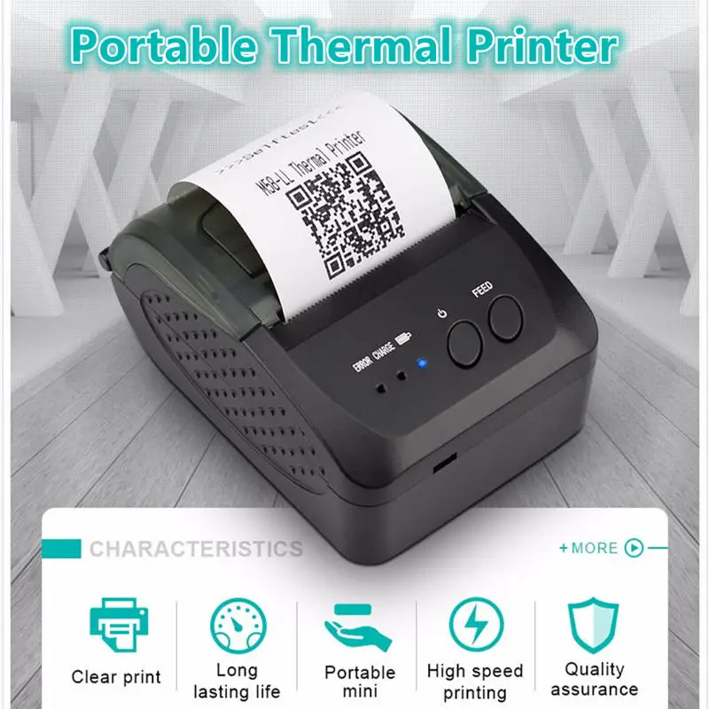 

Support E-Boleta Portable 58mm Blueteeth Thermal Receipt Printer Pocket Mini Wireless Printer Bill Impresoras EBOLETA del SII