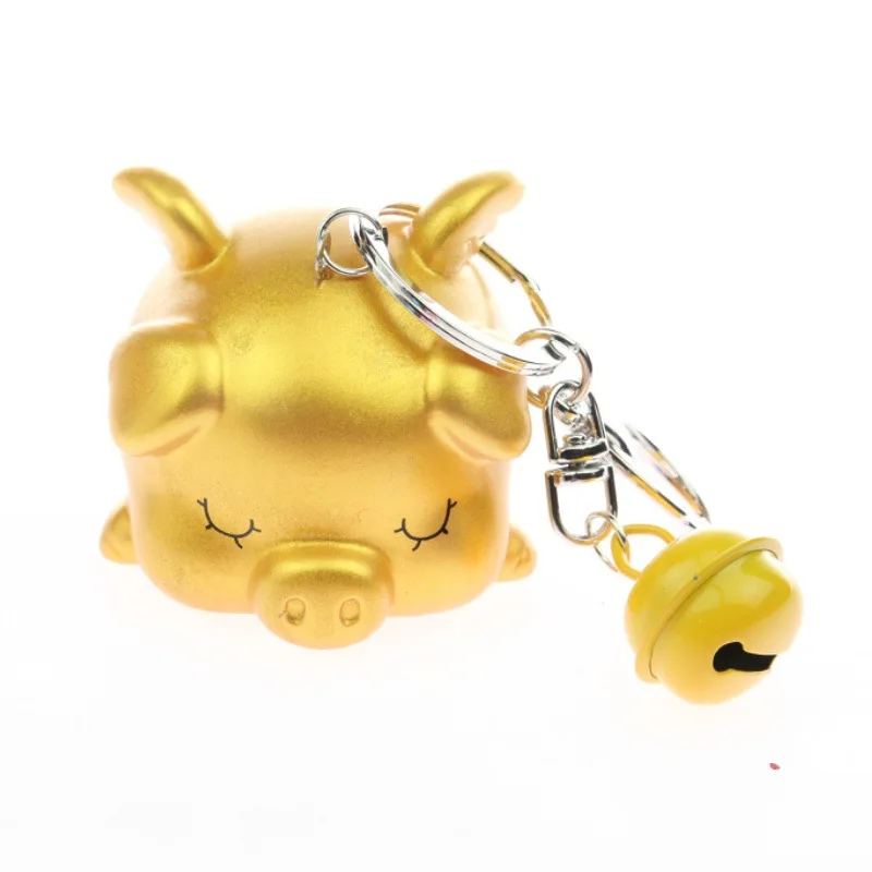 Поросенок &quotСчастливчик&quot Золотая Серебряная цепочка для ключей маленький