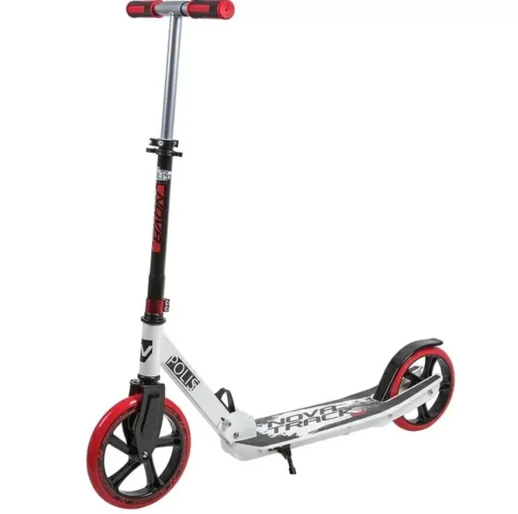 Самокат для детей NOVATRACK POLIS сталь+пластик складной 230*200 мм PU |